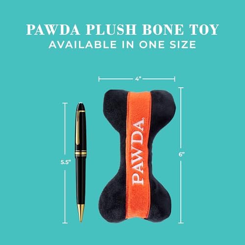 Haute Diggity Dog Pawda Bone Plush Dog Toy Designer Parody Stuffed Chew Toy