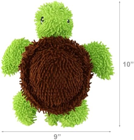 MIGHTY Tuffy Microfiber Medium Ball Turtle Dog Toy