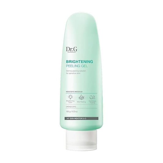 Dr. G Brightening Peeling Gel - Korean Skincare for Glowy Skin - Aqua Gommage Facial Exfoliator - Hyaluronic Acid, Ceramides, Vitamin C - Smooth Skin Texture, Low Irritation - Bulk Items - 4.23 fl oz
