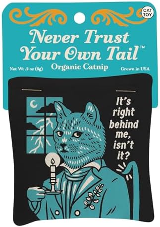 Blue Q Catnip - Cute Cat Toys for Biting w/Funny Graphics - Never Trust