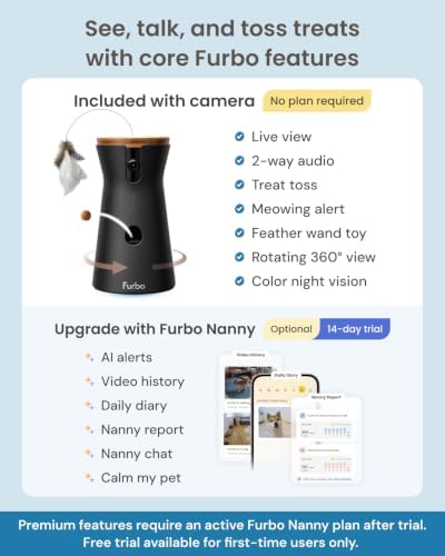 Furbo 360° Cat Camera [No Monthly Fee]