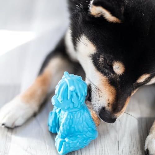 Yeti Puff & Play Interactive Dog Toy, Nugget Treat Dispenser, Blue Yak