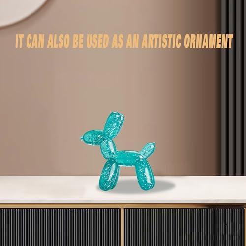 Durable Dog Chew Toy – Balloon Dog Shape, 4.72” for Medium & Large Dogs, Tough Plastic, Interactive Chew Toy for Boredom & Dental Health（Green）
