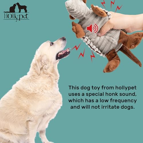 Hollypet Armadillo Squeaky Puppy Dog Toys for Small Medium Dogs, 8"