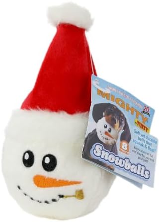 MIGHTY® 2 Pack Small Snow Ball: Ultra Durable Plush Dog Toy