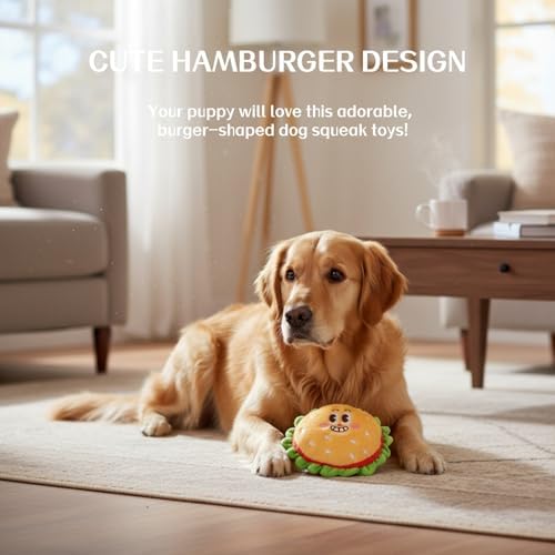 1 Pcs Puppy Toys, Interactive Dog Toys to Keep Them Busy, Dog Squeak Toys for Small, Medium Dogs, Puppy Teething Toys for Gentle Chew, Cute Chicken Leg Design