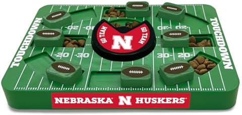 Pets First NCAA Nebraska Large Puzzle Toy - Interactive Treat Dispenser, Slow Feeder for Dogs, New Large Size