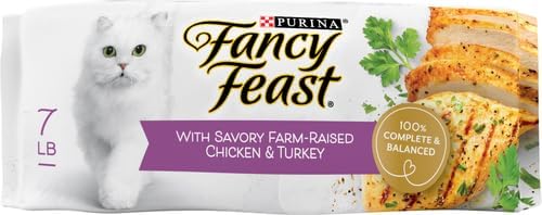PURINA Fancy Feast Dry Cat Food with Savory Chicken and Turkey - 7 lb. Bag (Pack of 2)