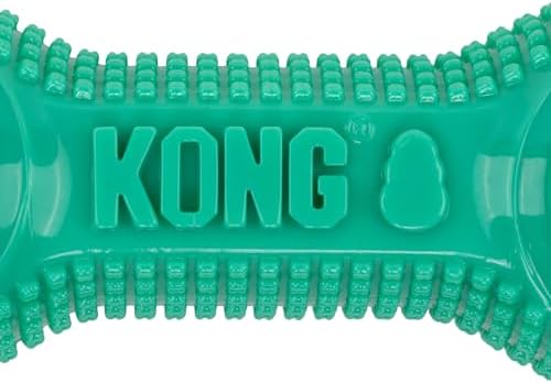 KONG CoreStrength Dog Toy – Dumbbell –Durable Tough Chew Toy for Medium & Large Dogs – Textured Dental Chew for Teeth & Gums – Fetch & Interactive Play