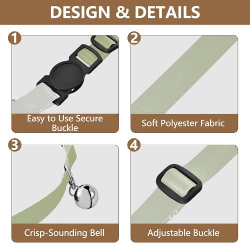 Cyan Blue Gradient Breakaway Cat Collars with Bell 2 Pack Kitten Collars Adjustable 10.6 to 17.1 Inches