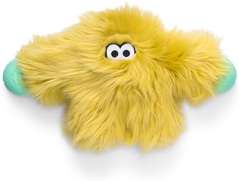 WEST PAW Rowdies Helga Durable Plush Dog Toy with Reinforced Seams Chew Resistant HardyTex Fabric and Interactive Squeaker for Safe Indoor and Outdoor Playtime Bundle for Dogs - Citrus