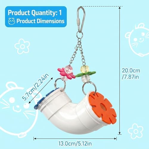 Rat Toys for Pet Rats, Rat Enrichment Toys, Interactive Plastic Activity Toys for Small Animals, Chewable Exercise Accessories for Rodent Cages