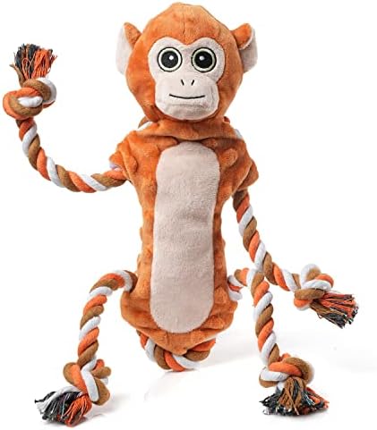 Sedioso Dog Tug Toys, Stuffed Animal Dog Chew Toy, Cute Puppy Squeaky Dogs Plush Toys with Crinkle Paper for Small, Middle, Large Breed