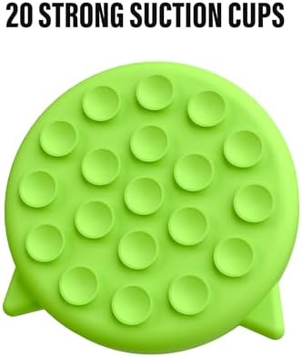 Silicone Cat Slow Feeder Bowl With Suction Cups - Interactive Puzzle Toy to Reduce Overeating in Kitty (Green, 1 Cup)