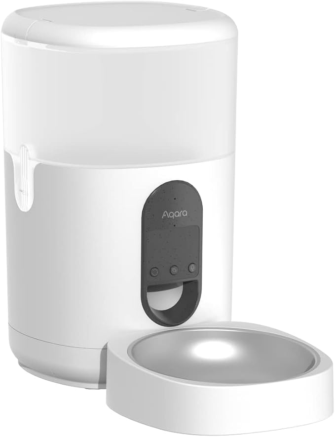Aqara Smart Pet Feeder C1, Auto Cat Food Dispenser with APP Control | REQUIRES AQARA Zigbee3.0 HUB, Automatic Feeder for Cats Dogs, Can be Controlled by Google Alexa Siri, Work with SmartThings