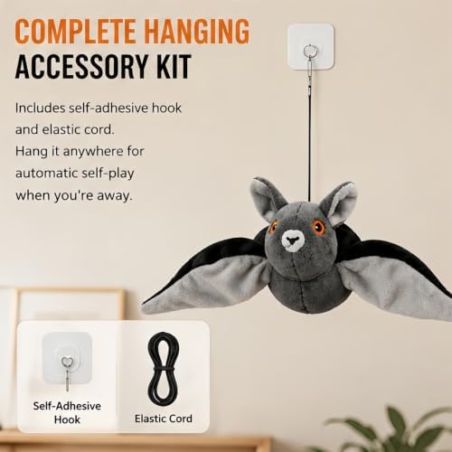 Flying Bat Toy for Dogs & Cats, Flapping Wings Interactive Pet Toy，3