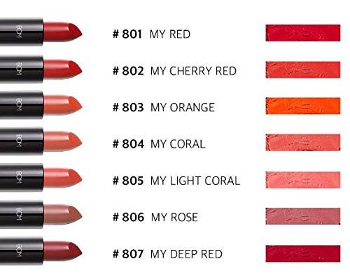 bom My Lipstick #802 Cherry Red Long Lasting Red Matte Lipstick Velvet Texture