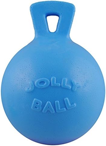 Jolly Pets Tug-n-Toss Heavy Duty Dog Toy Ball with Handle, 4.5 Inches/Small, Blueberry, JP445BLUEBERRY