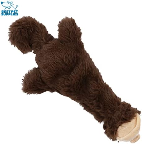 Best Pet Supplies 2-in-1 Stuffless Squeaky Dog Toy - Monkey, Small | No-Stuffing, 2 Built-in Squeaker, No Mess, Soft, Interactive Indoor & Outdoor Play, Lightweight, Perfect for Moderate Chewer