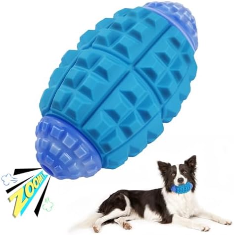 YINEYA Dog Toys for Aggressive Chewers, Tough Squeaker Dog Toys, Dark Blue