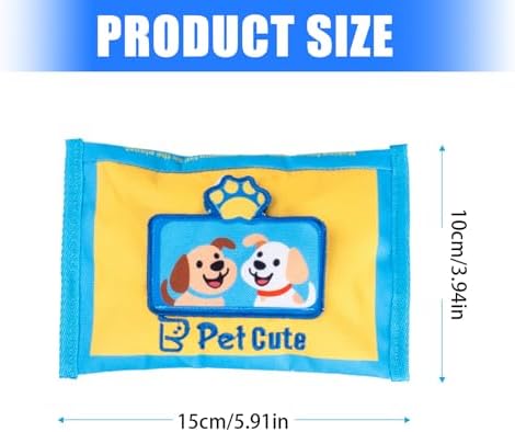Wet Treats Feeder Sniffing Training Toy for Dog with Noise Maker and Reward Pouches Enhancing Cognitive Skill Wet Wipe Dog Snuffle Toy