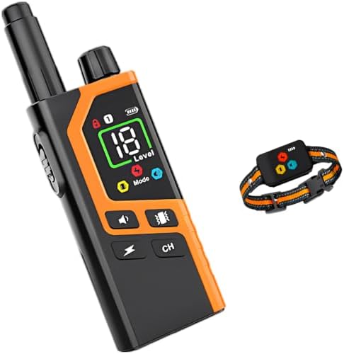 Dog Training Collar with Remote for 10 to 110 lbs Small Medium Large Dogs, Vibration Collar, 18 Levels Adjustable Bark Control Device for Training and Behavior Correction