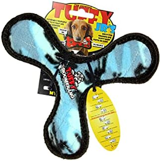 TUFFY® : 2 Pack Boomerang Dog Toy: Ultra Durable Plush Toy with Multiple Layers & Reinforced Seams, Washable and Floats, Original Construction