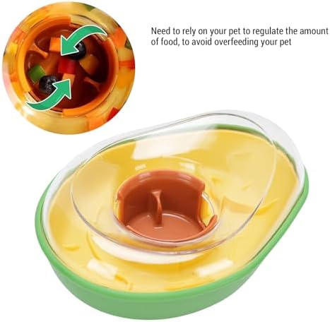 Yosoo Health Gear Avocado Pet Feeder Plastic Slow Feeder Dog Bowl, Leakage Design, Attractive Avocado Shape, Prevents Food Spillage, Practical and User Friendly, for Cats and Dogs