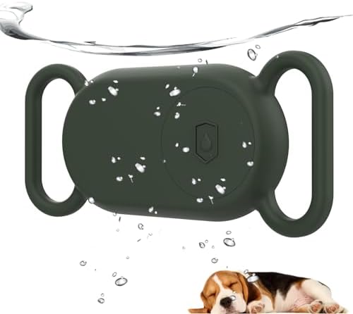 Waterproof Dog Collar Holder Compatible with Samsung Galaxy SmartTag 2 | Silicone GPS Tracker Hidden Loop Holder for Samsung Tag 2, Anti-Lost Dog Collar Smart Tag 2 Case(Green)