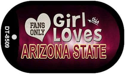 Smart Blonde This Girl Loves Her Arizona State Novelty Metal Dog Tag Necklace DT-8509