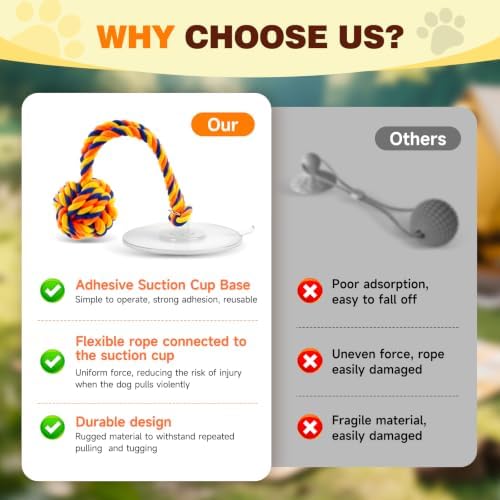 Interactive Dog Toy for Tug of War with Rope Ball for Small Dogs,Orange