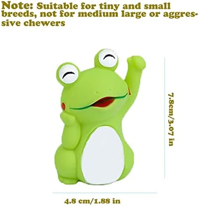 Volacopets 4 Cute Frog Puppy Squeak Toys Latex Float Water Pool Dog Toys Squeaky for Small Breed Soft Fetch Interactive Play pet Toys, Green