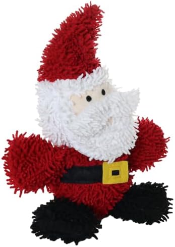 MIGHTY Tuffy Microfiber Medium Santa Ultra Durable Plush Dog Toy