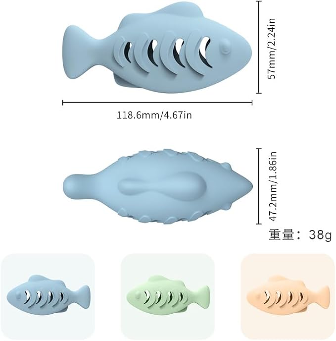 Cat Toys for Indoor Cats Interactive Cat Toy Food Dispenser Feeder Treat Dispensing Can be Stuffed with Cat Treats, Catnip (Blue)