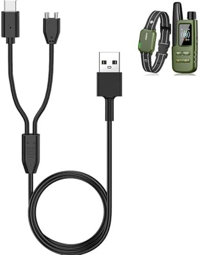 Charger Cable for Jugbow/Delupet/Yawpet Dog Collar DT-61/66/67/68/72/73 Training Collar and Remote