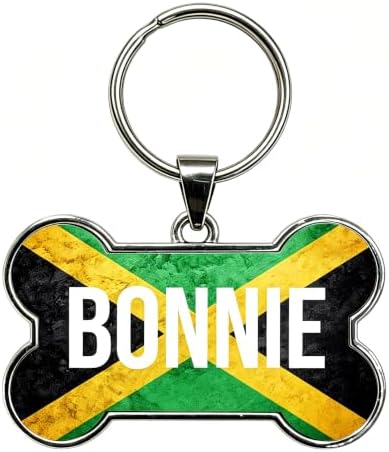 HSIAHOU Custom Pet ID Tags, Personalized Dog Tag Cat Tag (Jamaica)