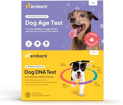 Embark Breed Identification Dog DNA Test & Dog Age Test Bundle - Discover Breed, Ancestry, Relatives, and Birthday