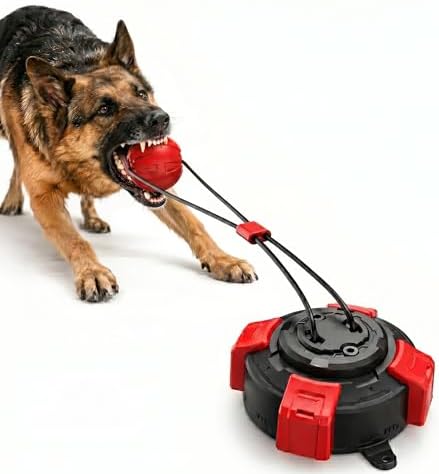 Dog Toys Upgraded Suction Cup Tug Dog Ball, Chew & Puppy TeethingToy Ball, Indoor & Outdoor Interactive Chew Toy for Aggressive Chewers