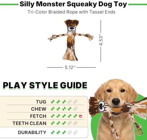Dog Squeak Toy, Interactive Dog Chew Toys, Dog Toys to Keep Them Busy