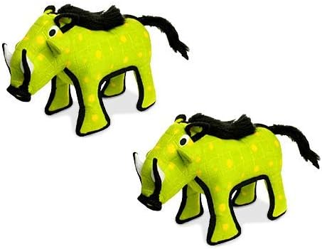 TUFFY® : 2 Pack Warthog Dog Toy: Ultra Durable Plush Toy with Multiple Layers & Reinforced Seams, Washable and Floats, Original Construction