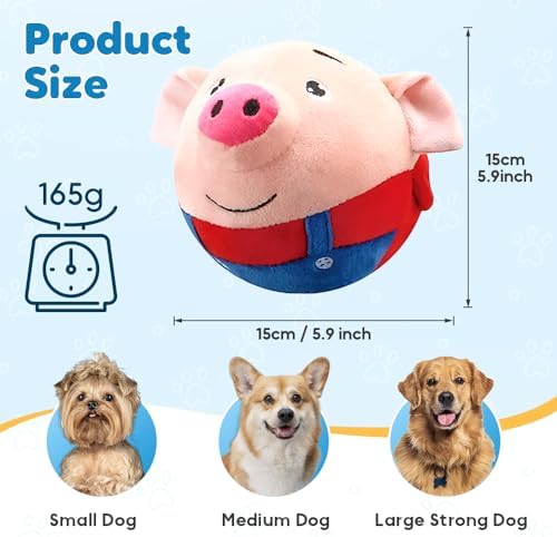Active Moving Dog Toys, Interactive Bouncing Dog Balls Jumping Music Mode