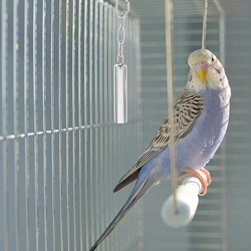 Ipetboom Bird Bell Toy Set of 3 Stainless Steel Cage Pendant for Parakeets Parrot Toys for Large Birds Hanging Hook Design 3.34 X 3.34 X 2.00 in