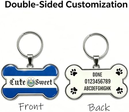 HSIAHOU Custom Pet ID Tags, Personalized Dog Tag Cat Tag (Salvador)