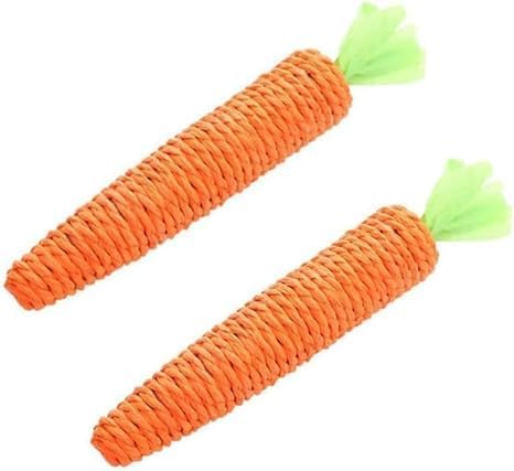 2 Pcs Orange Sisal Carrot Cat Toys,Cat Dental Chew Toy Kitten Teething Toys for Indoor Cats Interactive Toys