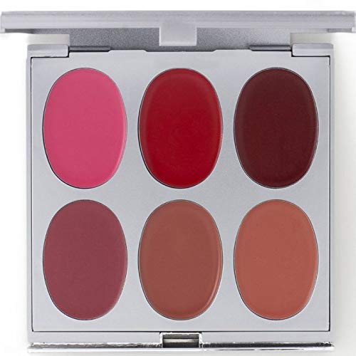 New Again by Jerome Alexander Lipstick Palette & Retractable Brush, 6 Hot-Poured, Buildable & Blendable Smooth Matte Shades (Sumptuous Shades)