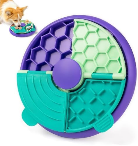 3-in-1 Slow Feeder Dog Bowl, Interactive Puzzle Feeder & Lick Mat