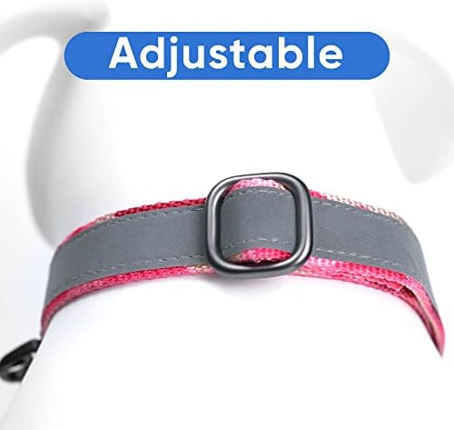 Pawtitas Camouflage Pink Reflective Martingale Dog Collar, Large