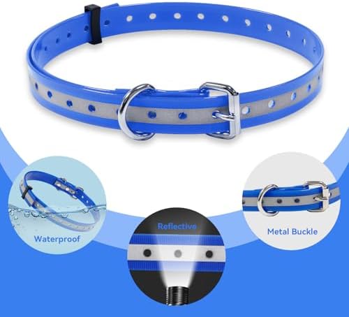 TPU Waterproof Dog Collar Replacement Strap,Easy-Clean,Odor-Resistant e Collar Strap, Shock Collar Replacement Strap Designed for Daily Training and Evening Walks.
