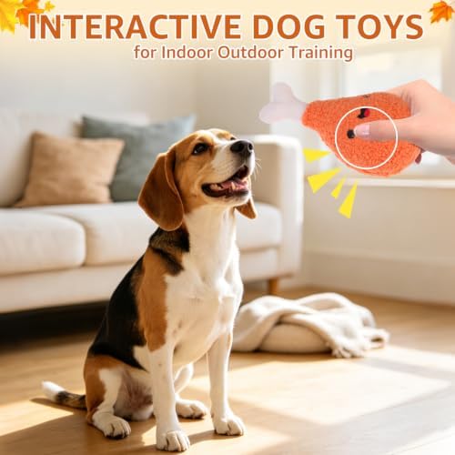 SCENEREAL Christmas Dog Rope Toys (Corn &Pumpkin & Chicken)