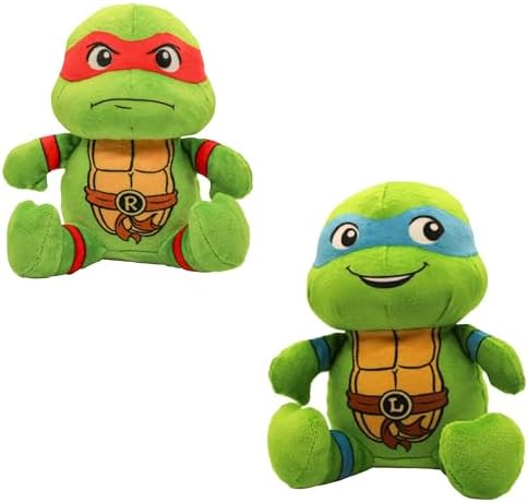 Teenage Mutant Ninja Turtles, Stuffed Animal for Dogs, Leo & Raph, 2-Pack